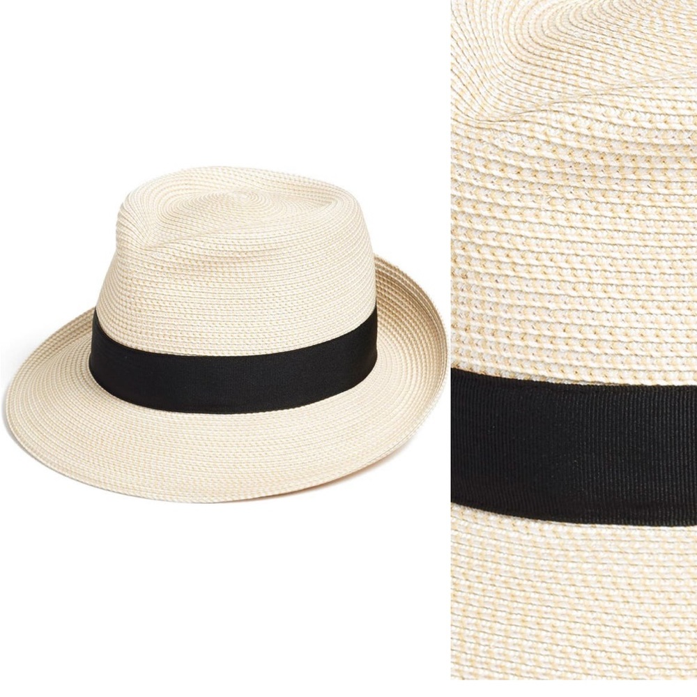 Eric Javitz NWOT Classic squishee straw    Packable Fedora sun hat
